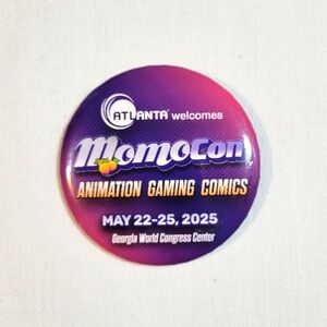 MomoCon 2025 Promotional Atlanta Welcomes Souvenir Button Pin